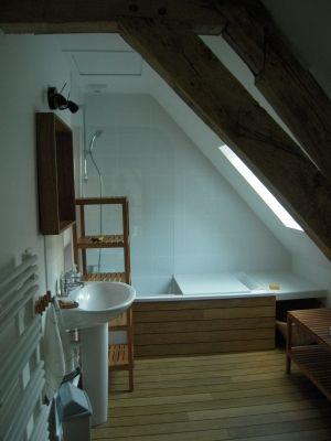 La salle de bain à l'étage - Gites Vert-Pomme, le Tilleul